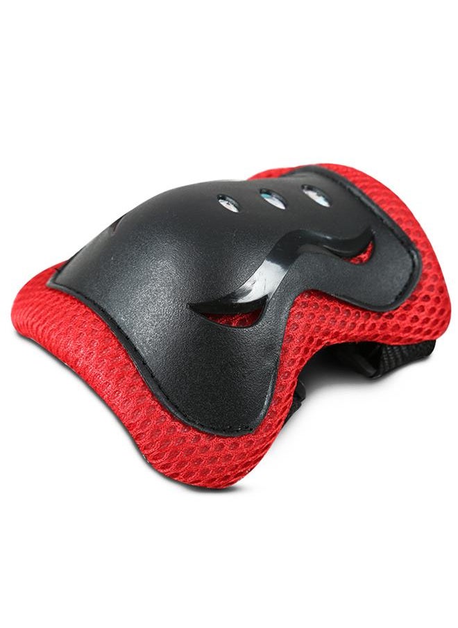 7pcs Kids Skateboard Bike Helmet Knee Pad Elbow Pad Wrist Pad Bicycle Helmet Protection Gear Set for Ages 4‑12 Years Old Red