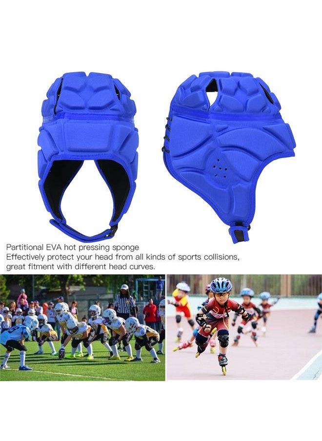 Professional Football Baseball Sports Helmet Rugby Goalie Roller Hat Head Guard ProtectorBlue L