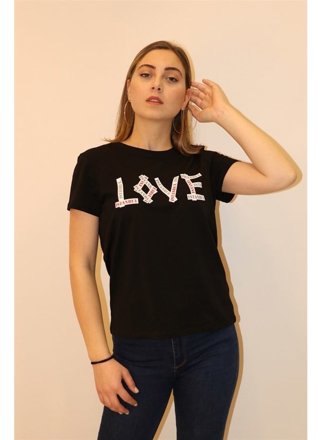 Women's Istanbul Printed Crew Neck T-shirt