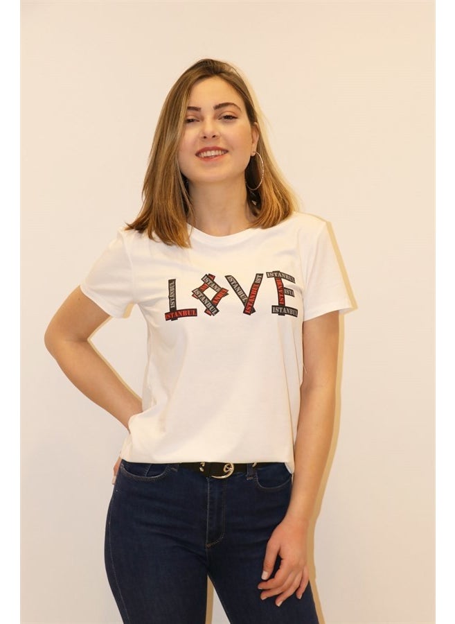 Women's Istanbul Printed Crew Neck T-shirt