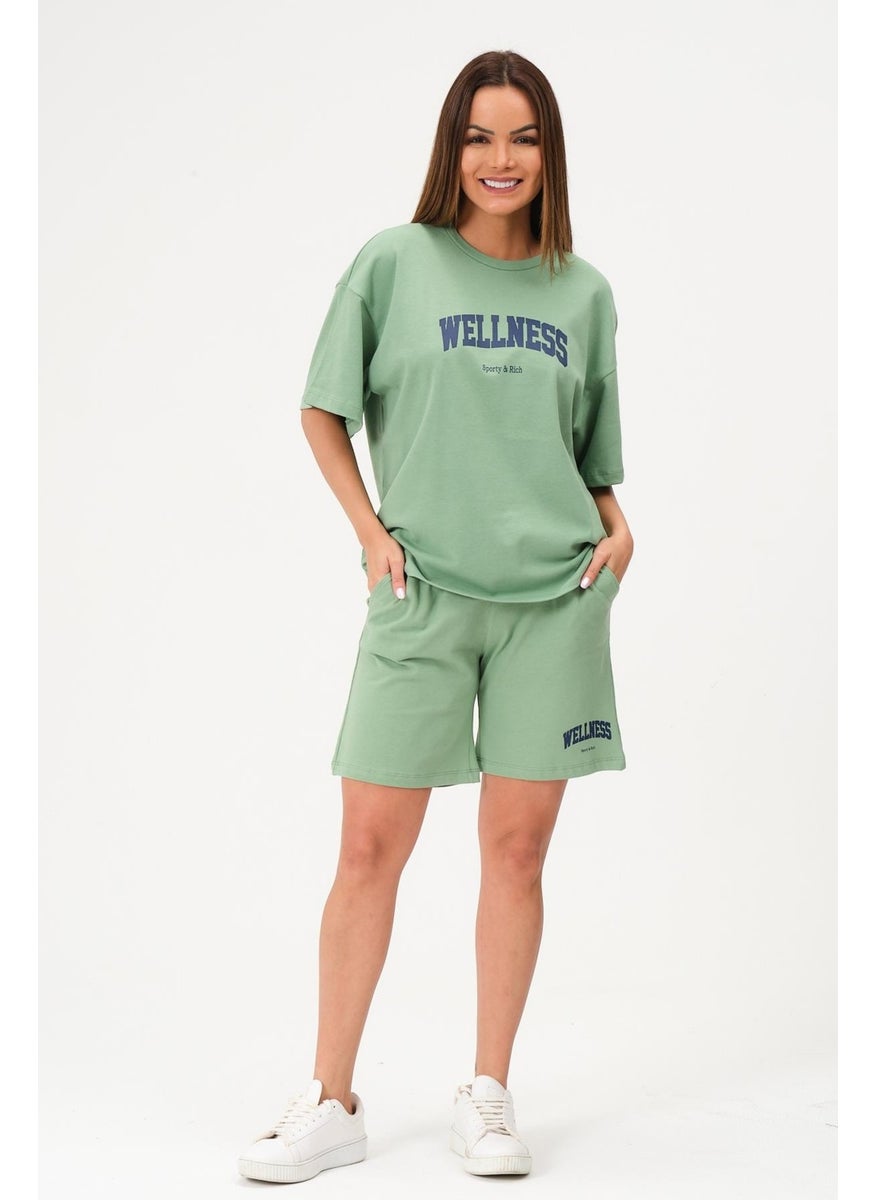 Women's Shorts Set Bottom Top Short Sleeve Tennis Set