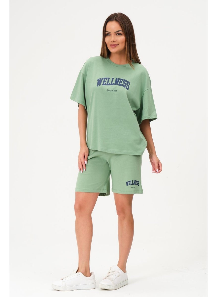 Women's Shorts Set Bottom Top Short Sleeve Tennis Set