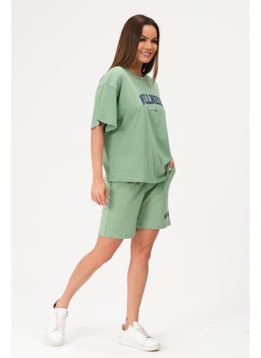 Women's Shorts Set Bottom Top Short Sleeve Tennis Set