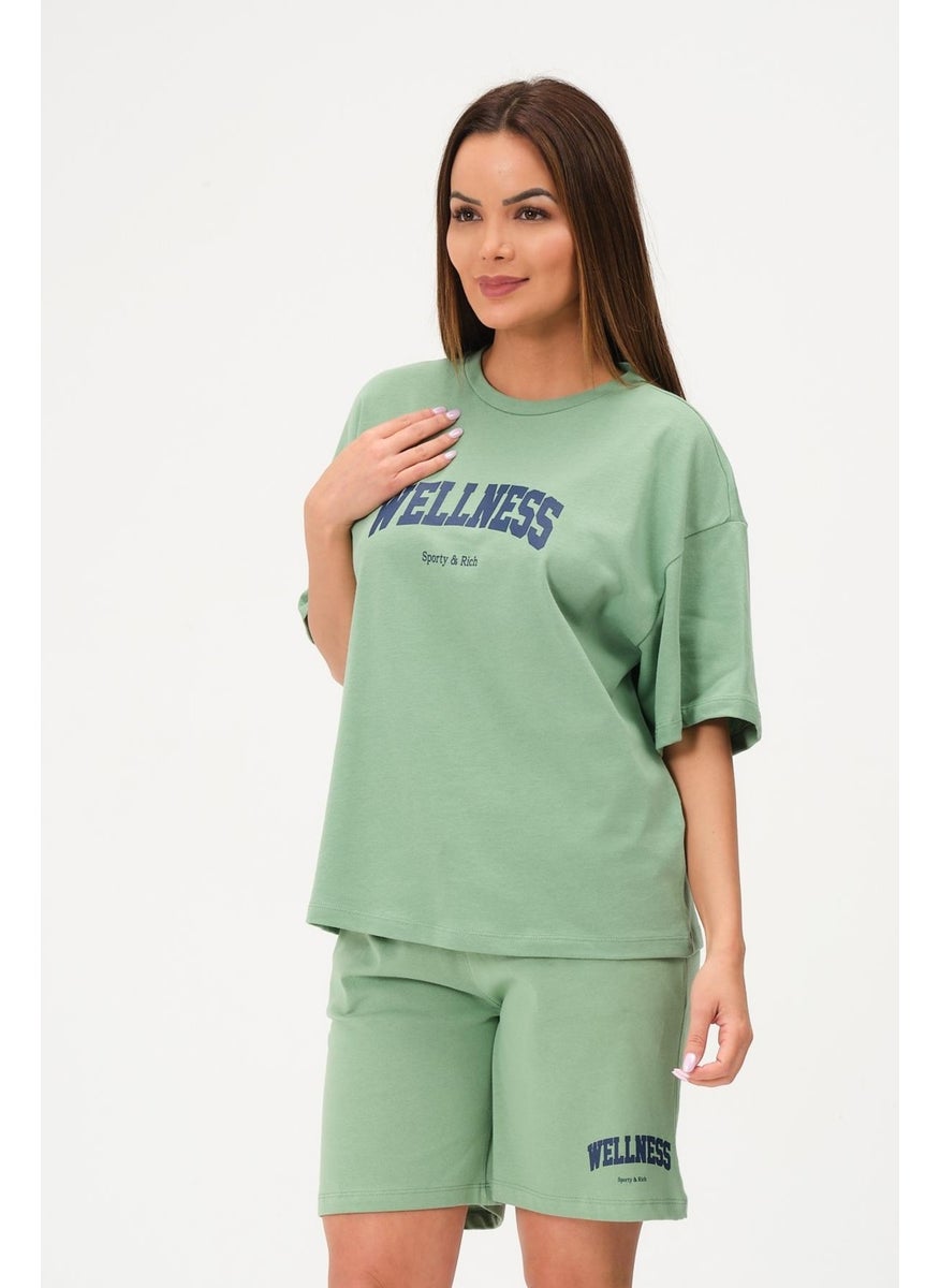 Women's Shorts Set Bottom Top Short Sleeve Tennis Set