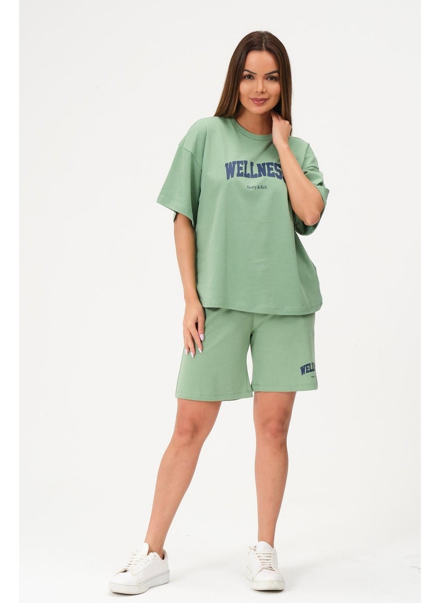 Women's Shorts Set Bottom Top Short Sleeve Tennis Set