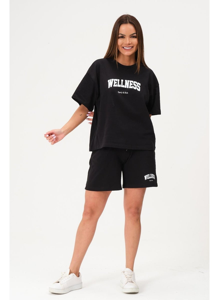 Women's Shorts Set Bottom Top Short Sleeve Tennis Set