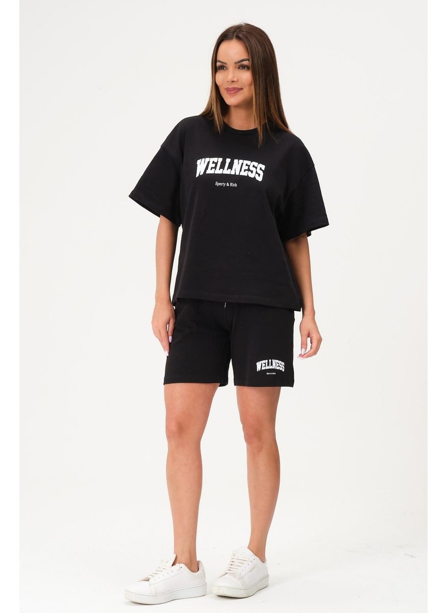Women's Shorts Set Bottom Top Short Sleeve Tennis Set