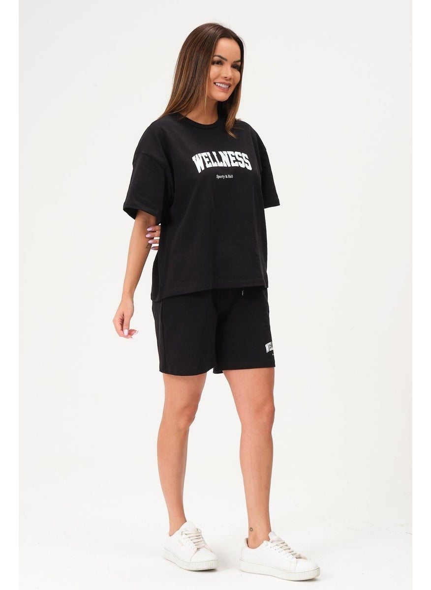 Women's Shorts Set Bottom Top Short Sleeve Tennis Set