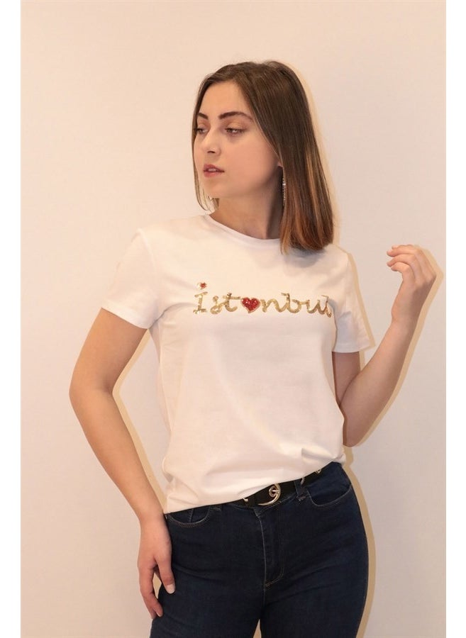 Women's Istanbul Printed Crew Neck T-shirt
