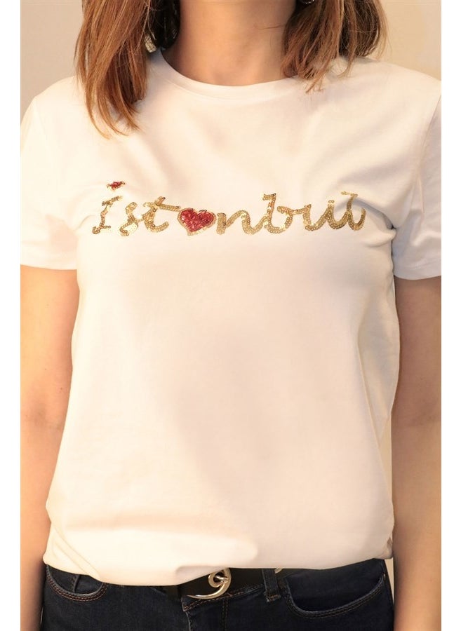 Women's Istanbul Printed Crew Neck T-shirt