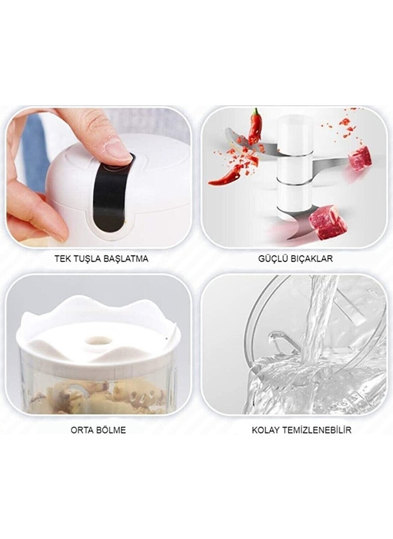 DN3559 Rechargeable Food Chopper Mini Blender Blue