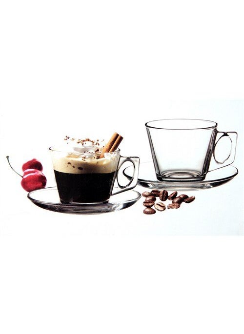 Vella Tea and Coffee Set with Plates, 6 Pieces