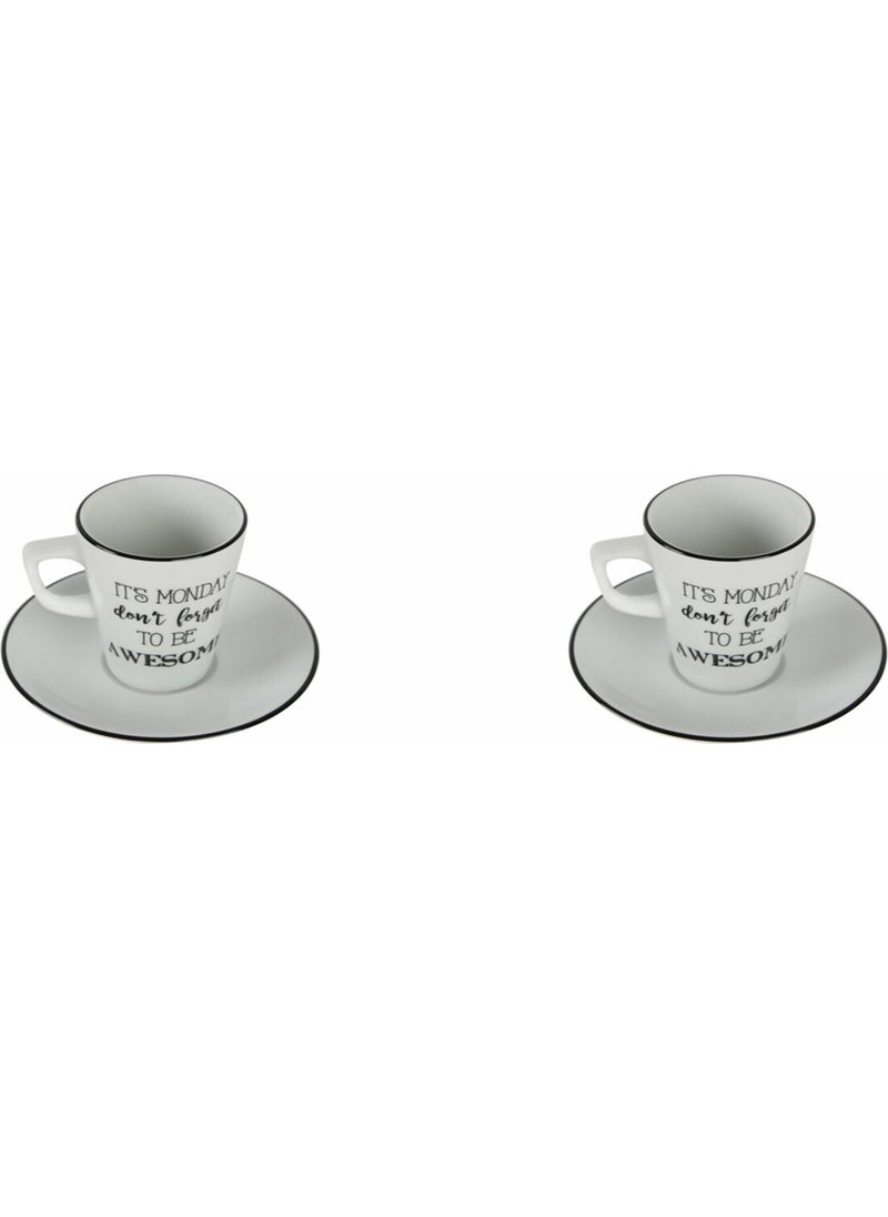 Be Happy Coffee Cup with Saucer 95cc 2-Piece 04AP020402