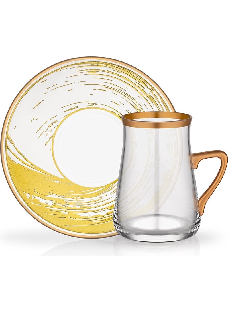 Tarabya Tea St with Handle 6 Piece Nisha White