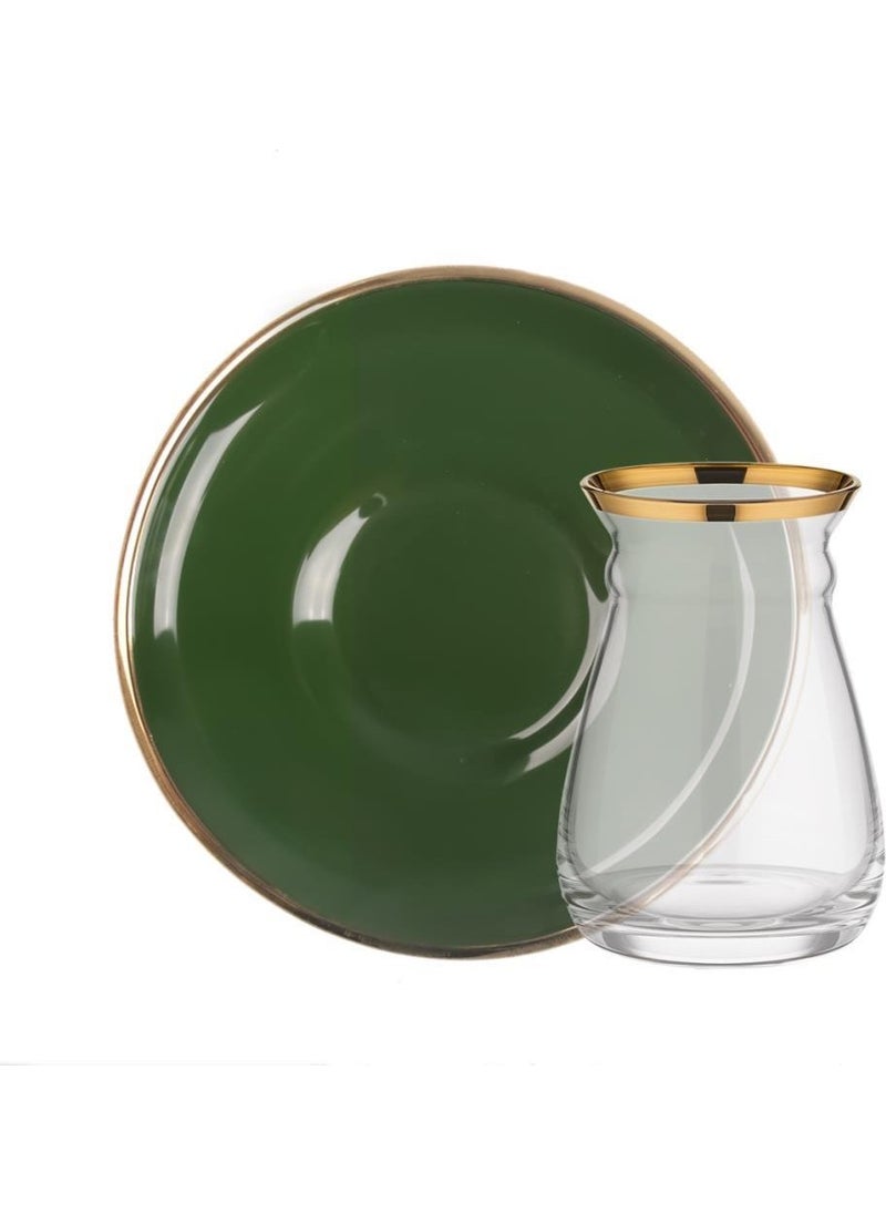 Solid Green Single Tea Set