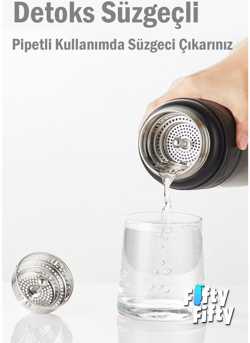 Tkk 900 ml Steel Thermos Dual Use with Straw/Comfortable Drinking -12/24 Hot-Cold- Insulation -TKK2025900ML