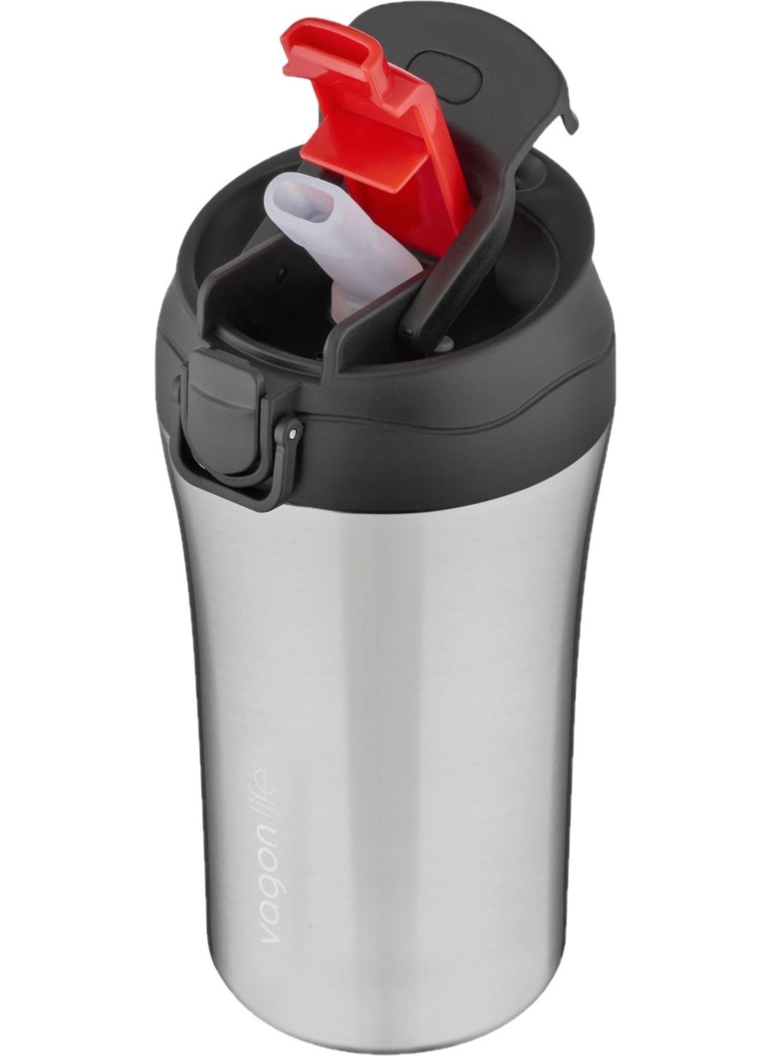Fiftyfifty Double Lid System 400ML Steel Mug with/without Straw