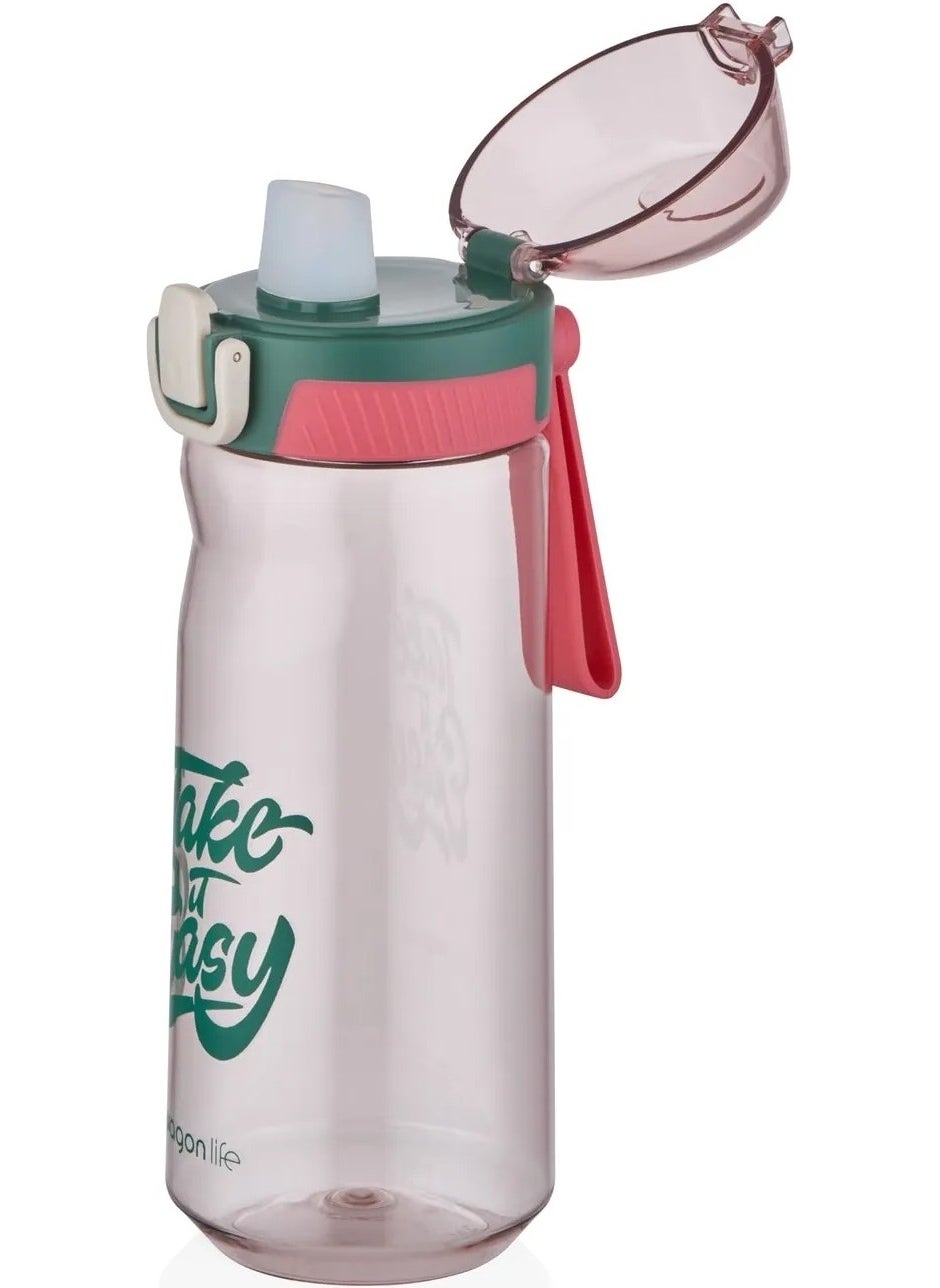 VGN6611 660ML Take Easy Flask Green-Red