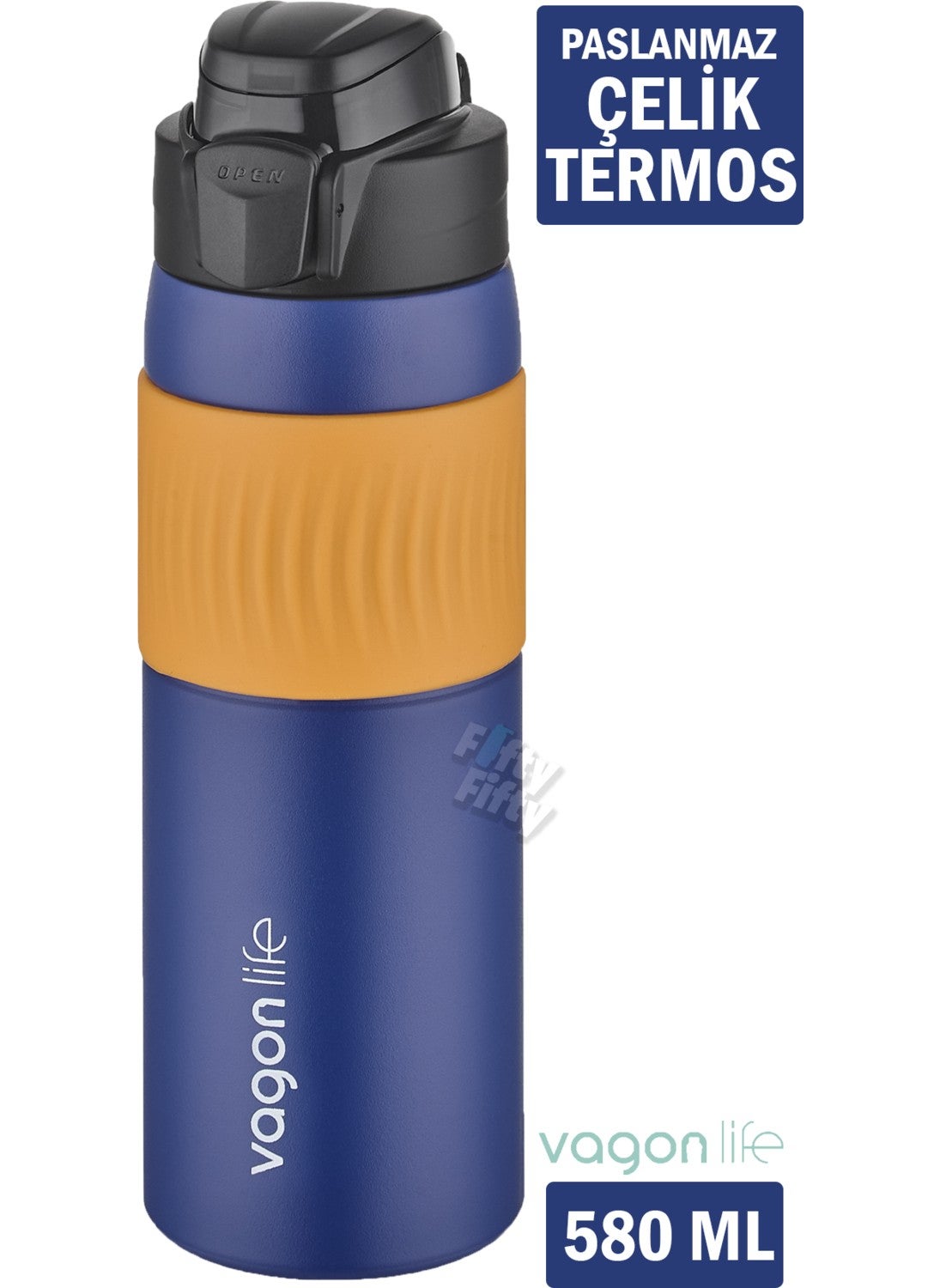 580 ml Steel Thermos Comfortable Drinking Non-Slip