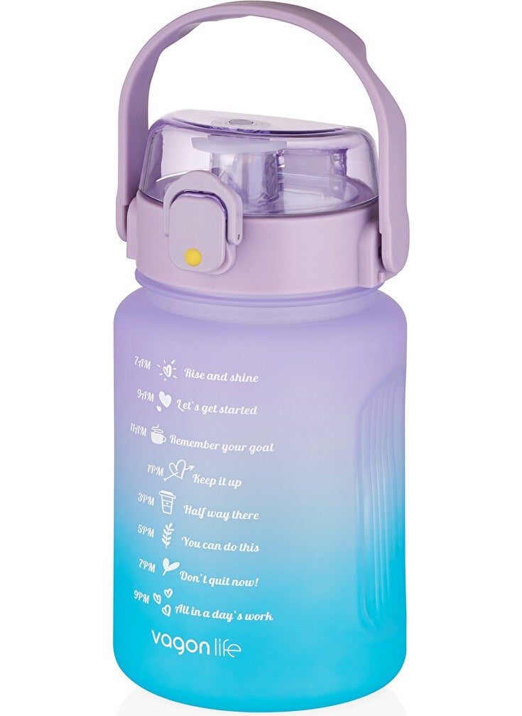 Motivation Flask with Straw 1000 ml