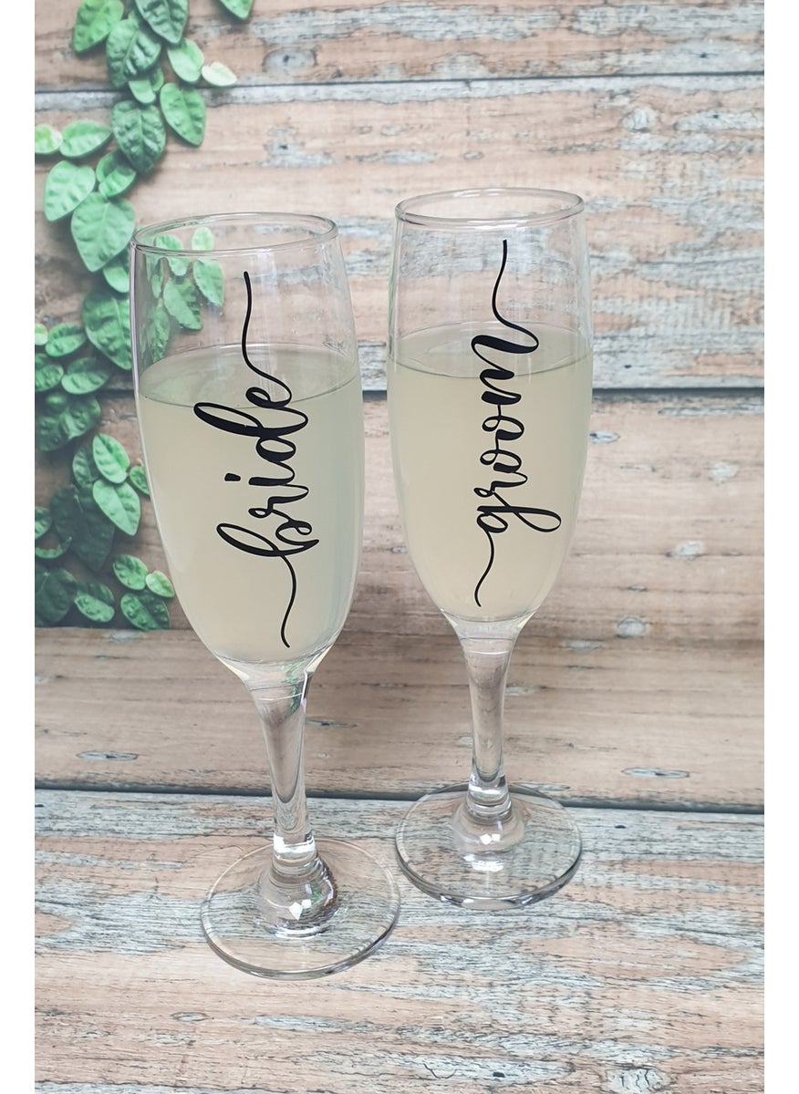 Bride-Groom Champagne Glass