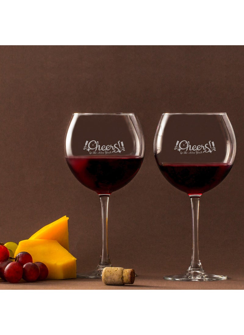 Gift Basket Cheers Designed New Year Concept Piedmont Wine Glass Set