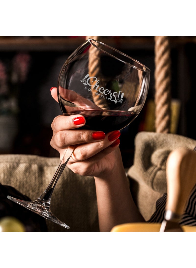 Gift Basket Cheers Designed New Year Concept Piedmont Wine Glass Set
