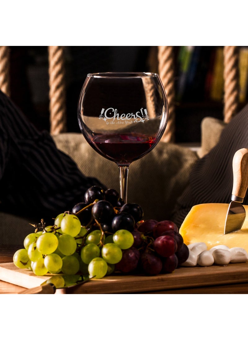 Gift Basket Cheers Designed New Year Concept Piedmont Wine Glass Set