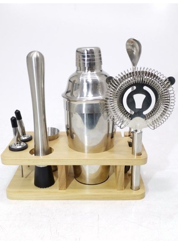 9 Piece Cocktail Set with Stand Advantageous Package Stainless Steel