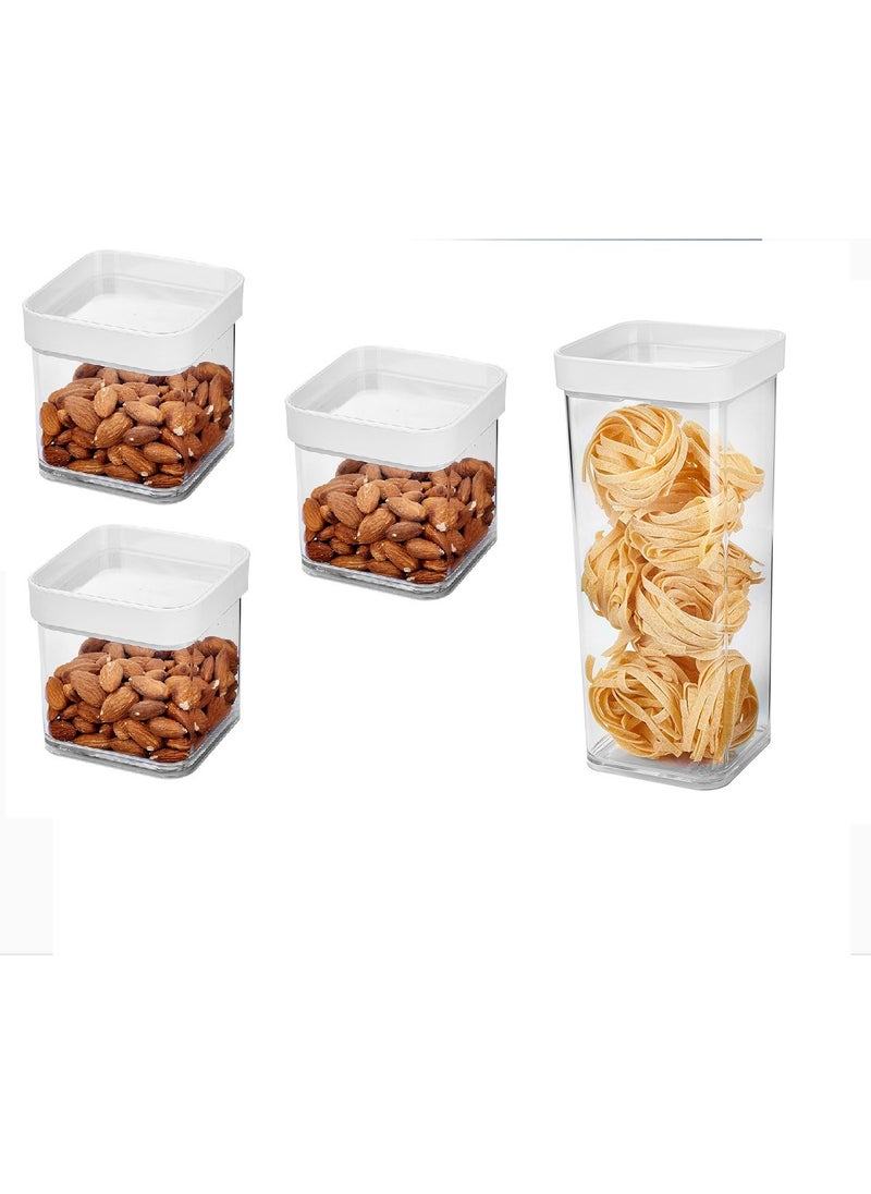 4-Piece Airtight Vacuumed Square Food Storage Container