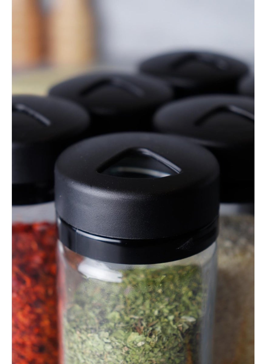 Plast Glass Spice Set Salt and Pepper Shaker Set 6 Pieces