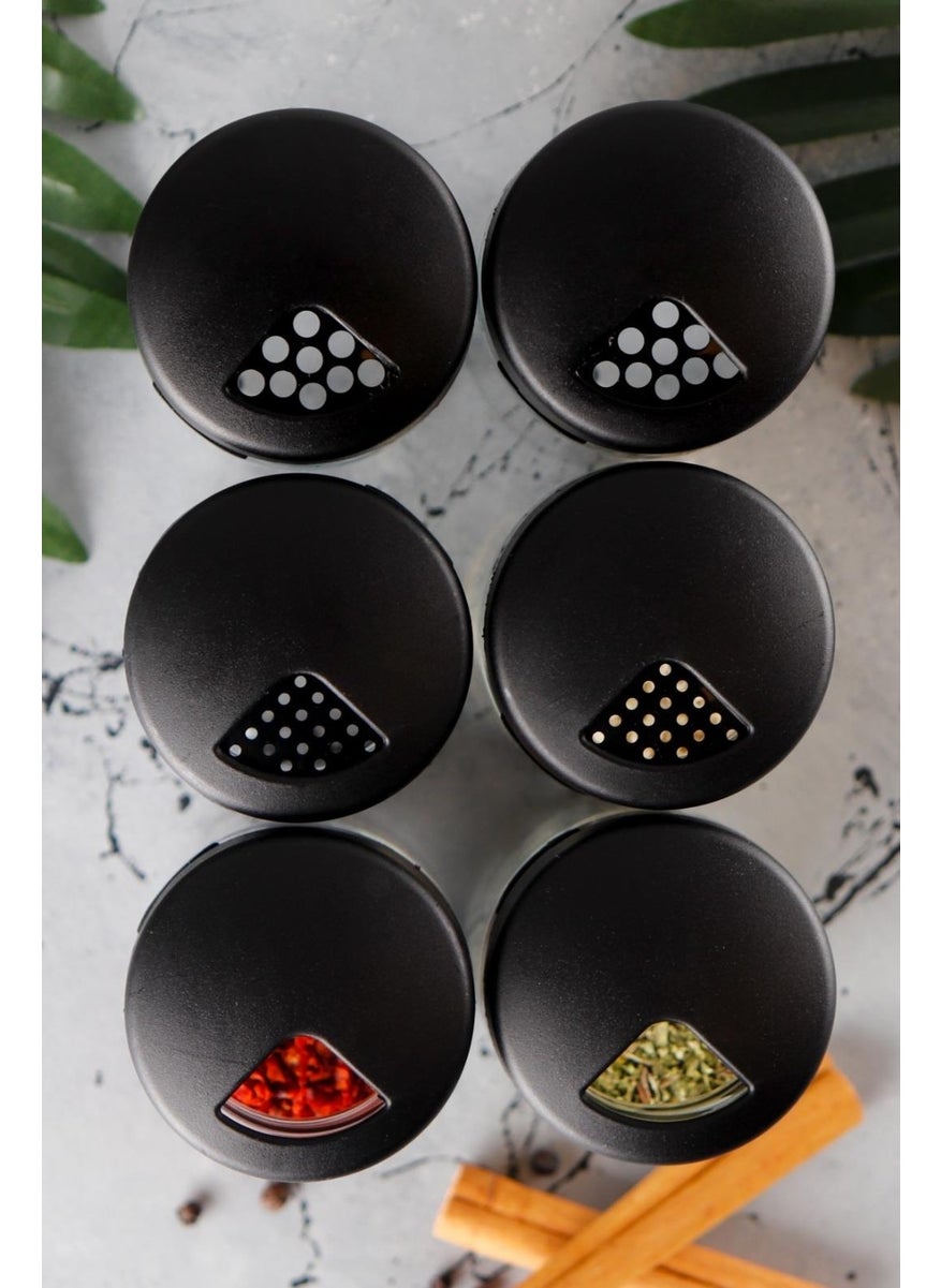 Plast Glass Spice Set Salt and Pepper Shaker Set 6 Pieces