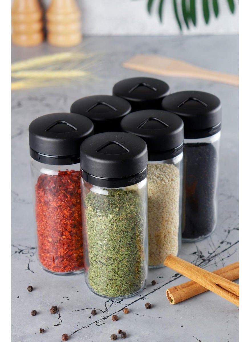 Plast Glass Spice Set Salt and Pepper Shaker Set 6 Pieces