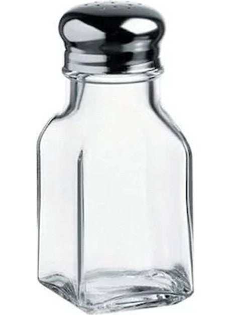 Basic Square Bottom Salt & Pepper Shakers 60 cc 12 Pieces