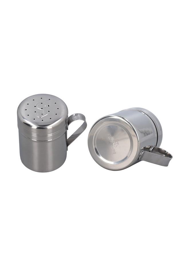 2pcs Salt Pepper Seasoning Bottle Professional S Shape P Shape Stainless Steel Seasoning Bottle for Kitchen Camping Outdoor Barbecue