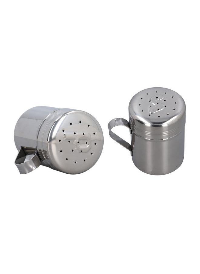 2pcs Salt Pepper Seasoning Bottle Professional S Shape P Shape Stainless Steel Seasoning Bottle for Kitchen Camping Outdoor Barbecue