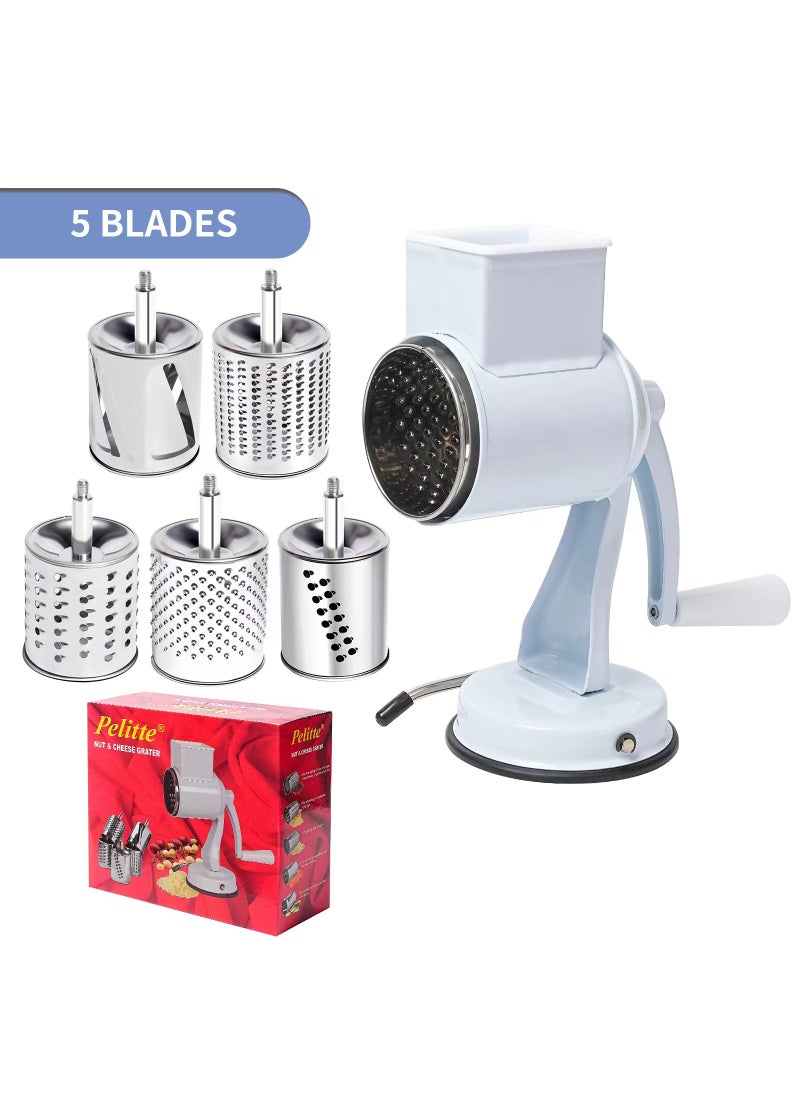 Multifunctional Nut Grinder Cheese Shredder Suction cup 5 knives
