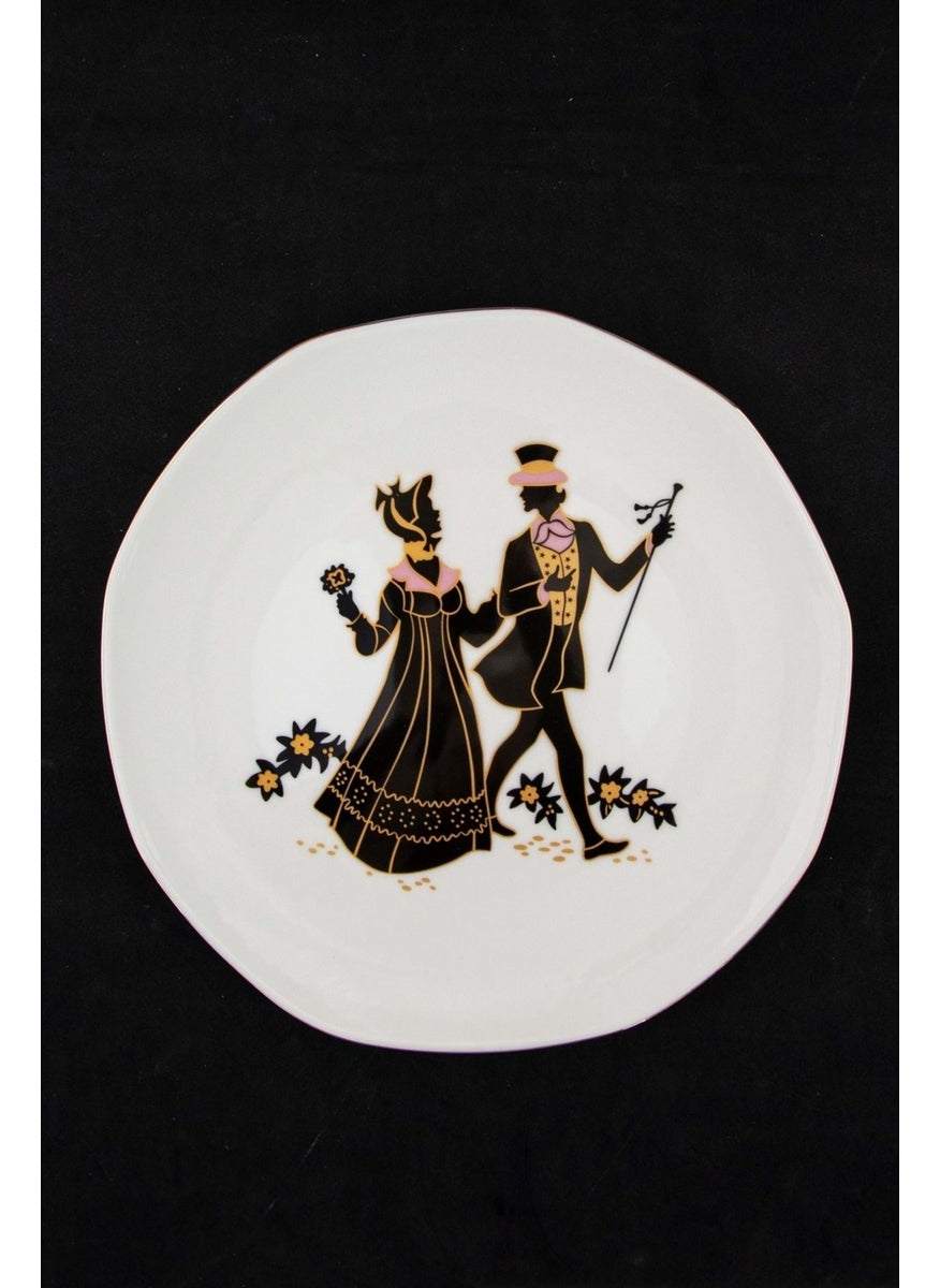 Silhouette Gold Gilded Serving/Wall Plate