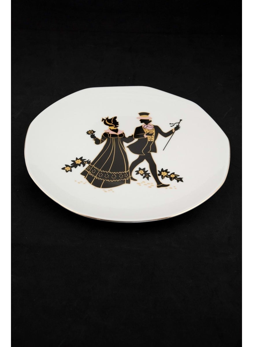 Silhouette Gold Gilded Serving/Wall Plate