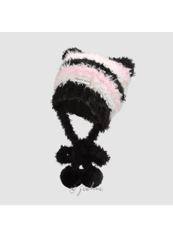Fashionable Knitted Cap Braided Beanie Hat Free Size