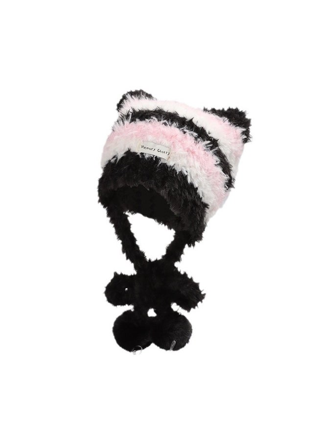 Fashionable Knitted Cap Braided Beanie Hat Free Size