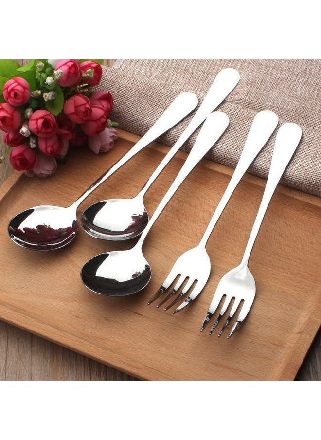 Vodamei Spoon Thickened Stainless Steel Cute Spoon Suit Children Spoon Dessert Coffee Spoon Student Spoon Chopsticks Free Shipping-Specifications:Kunchengˇ 2 Volvo American Korean Children's Spoons