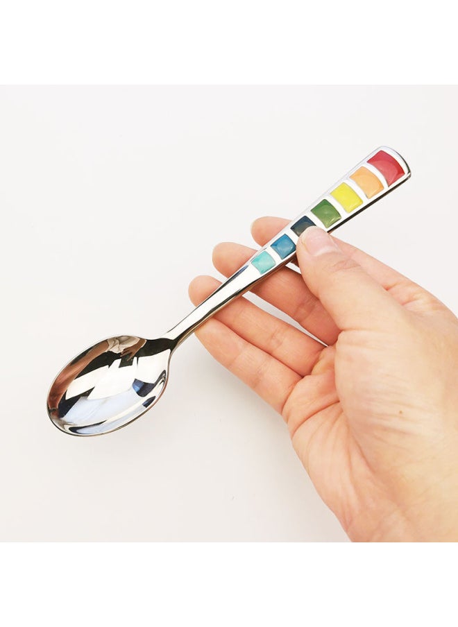 Export 18/10 Stainless Steel Children's Spoon More Food 304 Soup Spoon Western Spoon Spoon Spoon-Color:Medium Spoon Light 1