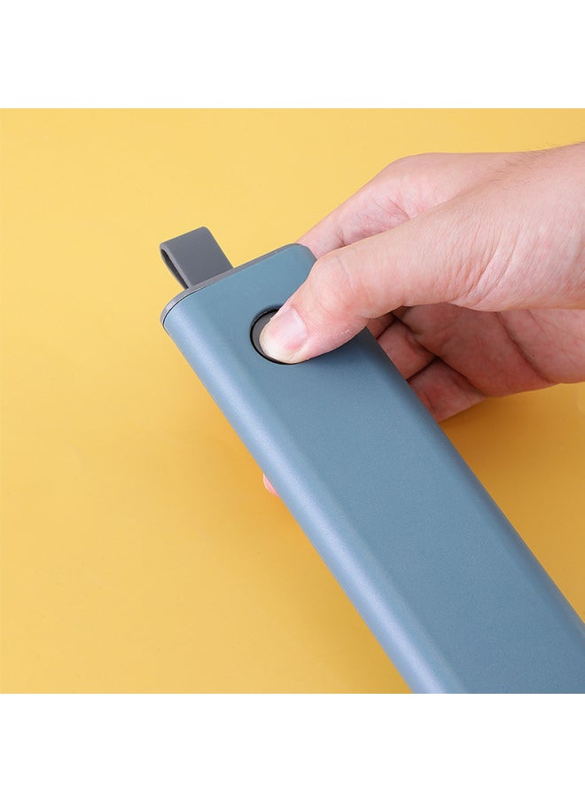 Stainless Steel Portable Tableware Suit Fork Fork Korean Three-piece Travel Outdoor Gift Student Tableware-Color:Golden Three-piece Cyan Box
