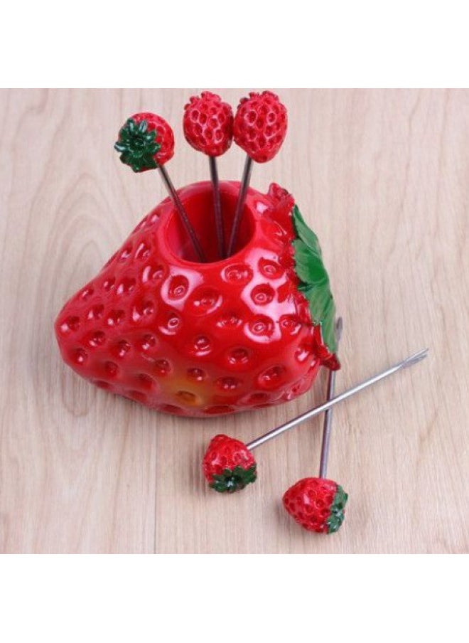 Household Home Creative Love Fruit Fork Fruit Sign Western Restaurant Cute Food Fruit Fork Gift Stainless Steel-Color:Mix More Than 5 10 Fork (random)
