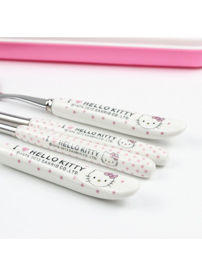 Cute Cartoon Children's Tableware Student Portable Food Grade 304 Stainless Steel Tableware Spoon Fork Chopsticks Set-Specifications:Car Mobilization