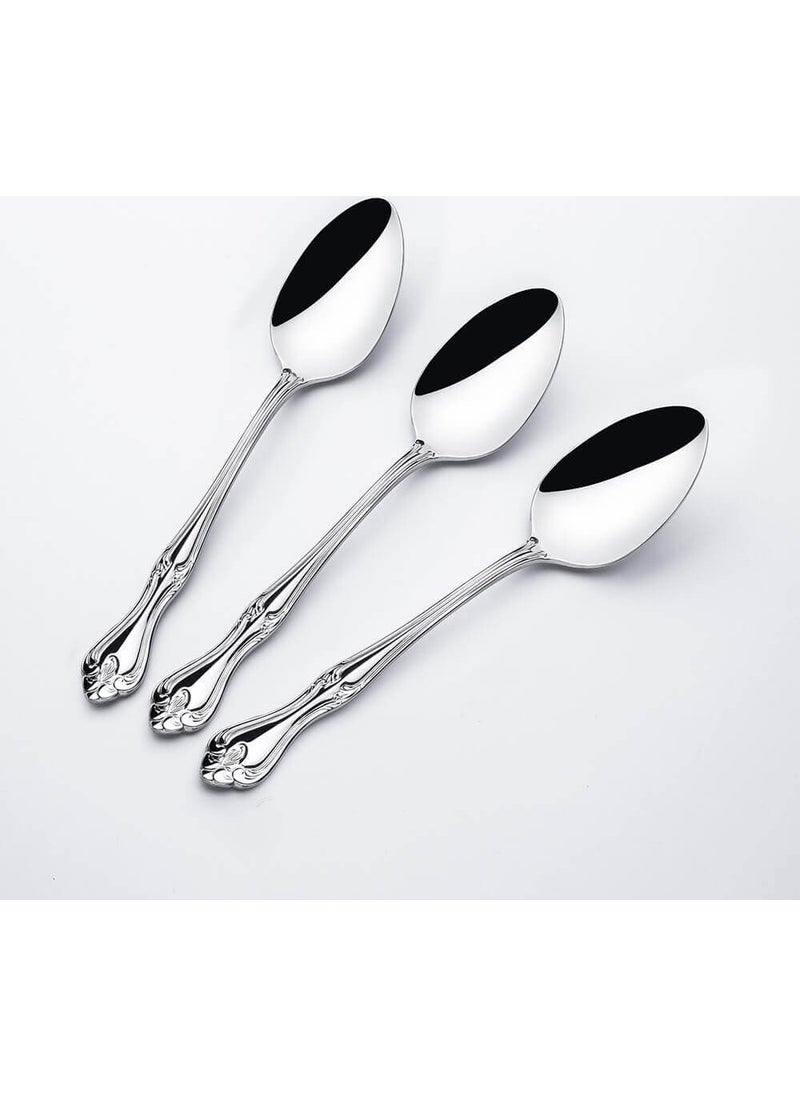 Lalezar Plain 12 Piece Dessert Spoon Set