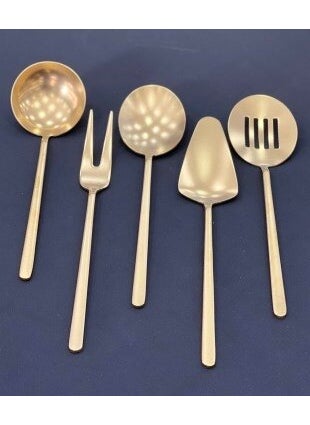 Bahama5 Piece Matte Gold Titanium Table Service Set