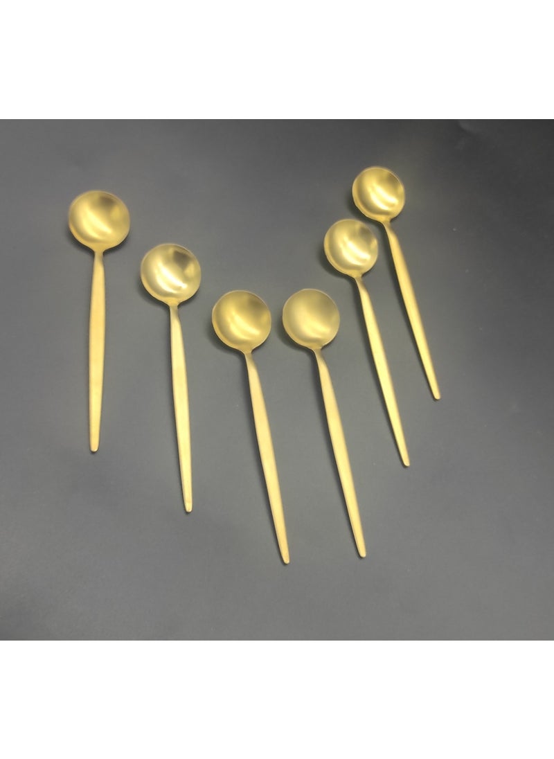 Ikon Matte Gold Nescafe Tea Spoon
