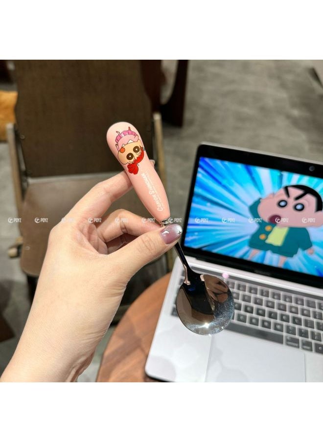 Genuine Crayon Shin-chan Children's Ceramic 304 Spoon Chopsticks Household 316 Stainless Steel Student Portable Tableware Box-Specifications:Nini Spoon